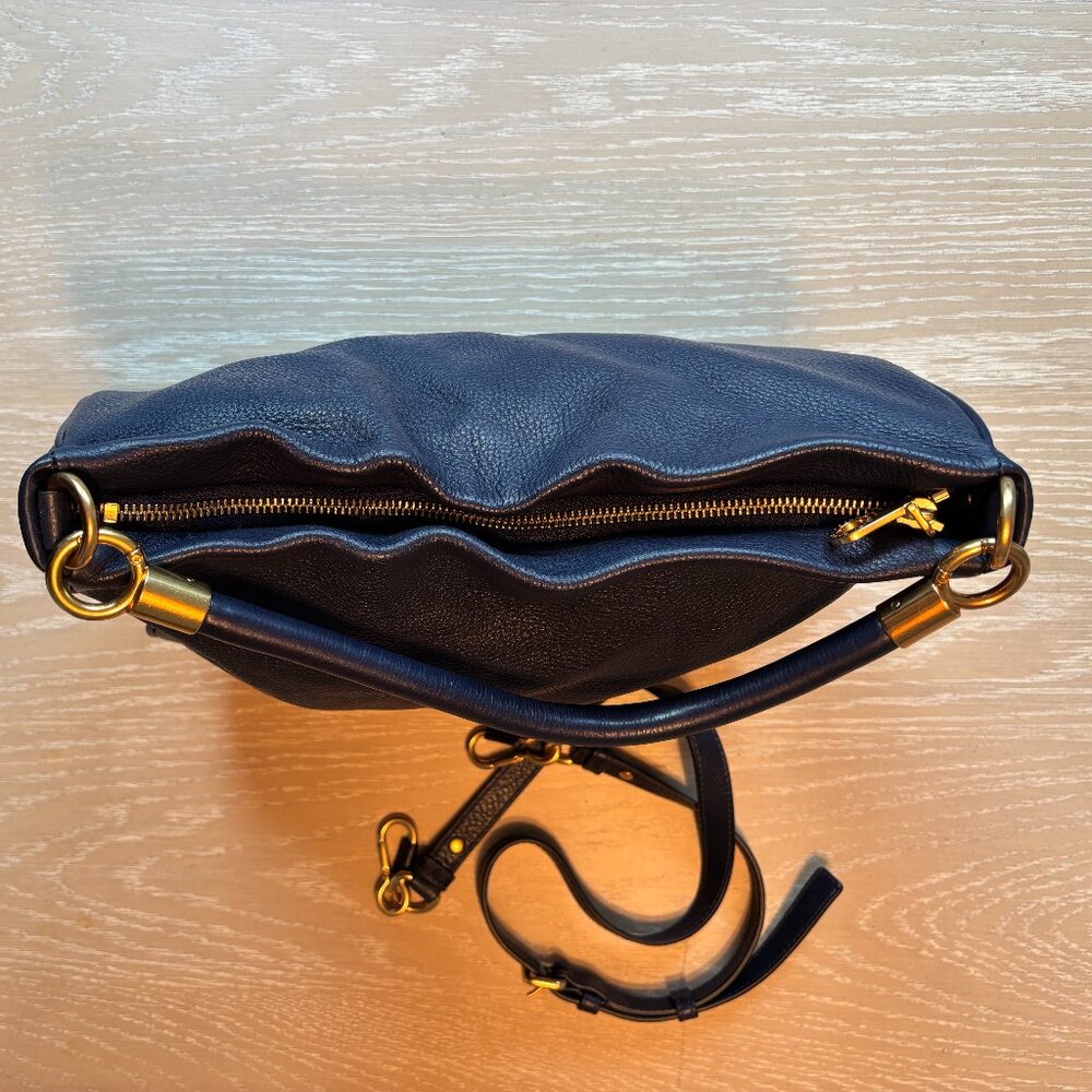 Marc by Marc Jacobs Navy Too Hot to Handle Leather Hobo Handbag - Picture 6 of 9